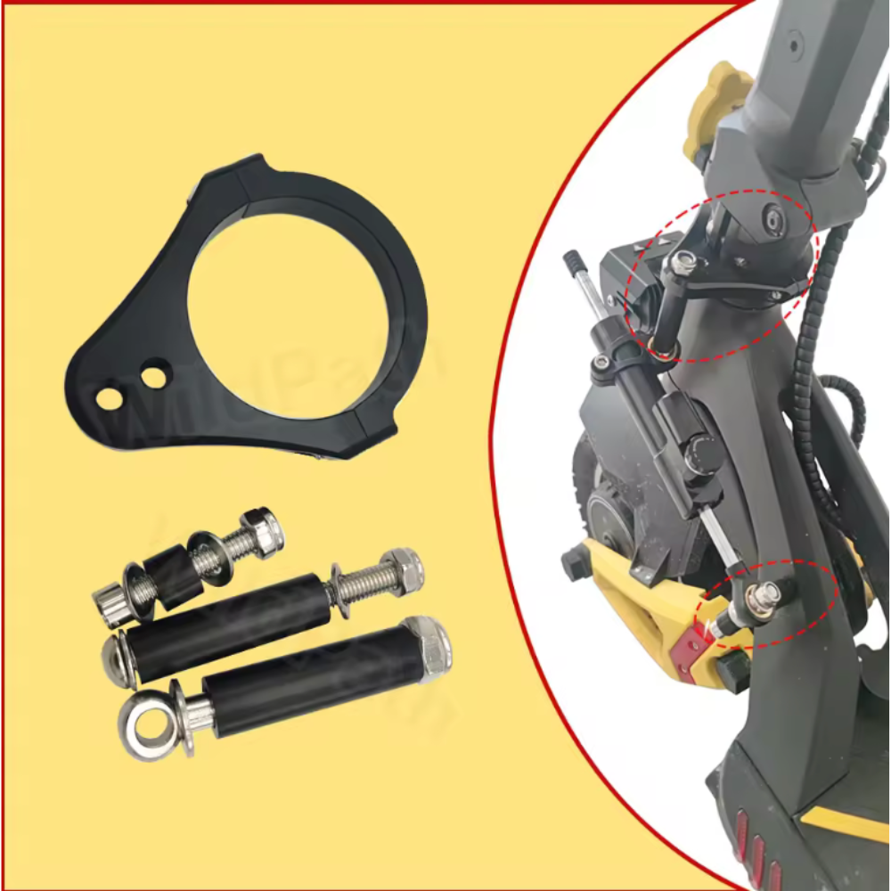 Steering Damper 255mm and Bracket For KuKirin G2 Master / G2 Max / G3 Pro.